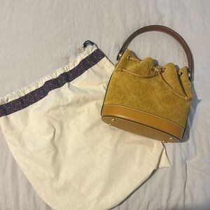 Tory Burch Mustard Bucket Bag